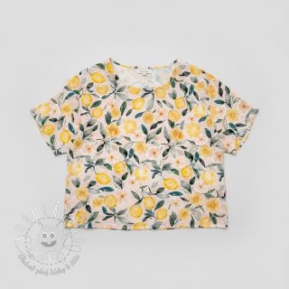 Dvojitá gázovina/mušelín Fresh lemons digital print