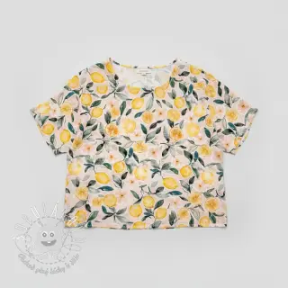 Dvojitá gázovina/mušelín Fresh lemons digital print