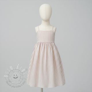 Dvojitá gázovina/mušelín YARN DYED Thin strip mauve