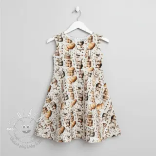 Dvojitá gázovina/mušelín Cuties design D digital print
