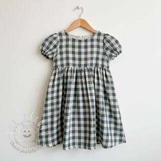 Dvojitá gázovina/mušelín Double sided CHECKS MINI cyan