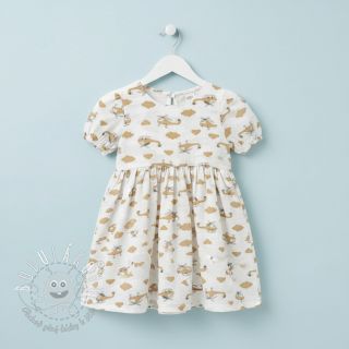 Dvojitá gázovina/mušelín Helicopters off white