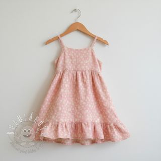 Dvojitá gázovina/mušelín JACQUARD Dots pink