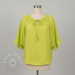 Dvojitá gázovina/mušelín NEON YELLOW ORGANIC