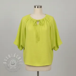 Dvojitá gázovina/mušelín NEON YELLOW ORGANIC