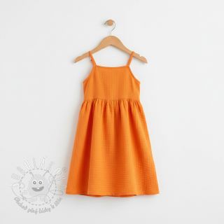 Dvojitá gázovina/mušelín NEON ORANGE ORGANIC