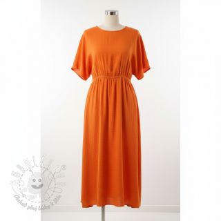 Dvojitá gázovina/mušelín NEON ORANGE ORGANIC