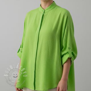 Dvojitá gázovina/mušelín NEON LIME ORGANIC