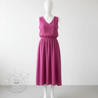 Dvojitá gázovina/mušelín cerise ORGANIC