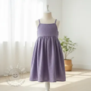 Dvojitá gázovina/mušelín lavender ORGANIC