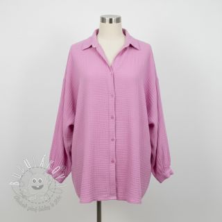 Dvojitá gázovina/mušelín light pink ORGANIC