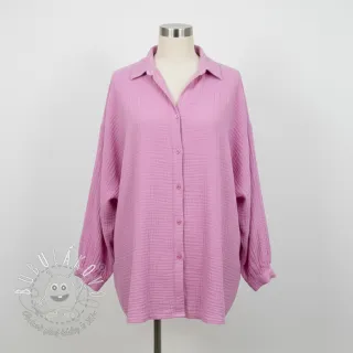 Dvojitá gázovina/mušelín light pink ORGANIC