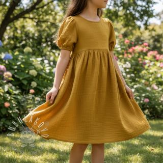 Dvojitá gázovina/mušelín gold ORGANIC