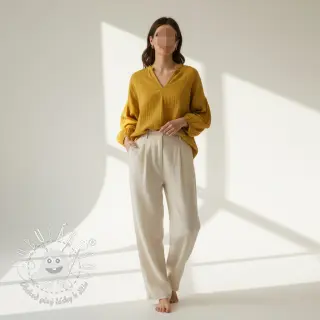Dvojitá gázovina/mušelín gold ORGANIC