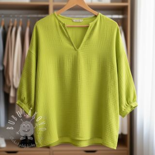 Dvojitá gázovina/mušelín neon yellow