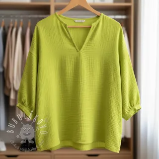 Dvojitá gázovina/mušelín neon yellow