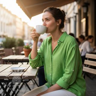 Dvojitá gázovina/mušelín neon lime