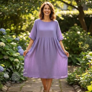 Dvojitá gázovina/mušelín lavender