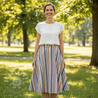 Dvojitá gázovina/mušelín yarn dyed Stripe purple