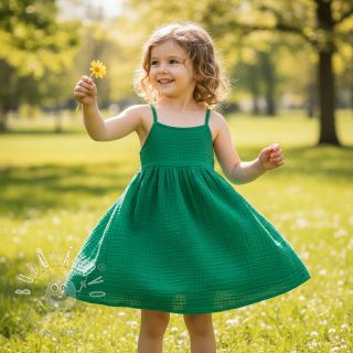 Dvojitá gázovina/mušelín hunter green