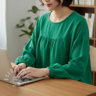 Dvojitá gázovina/mušelín hunter green