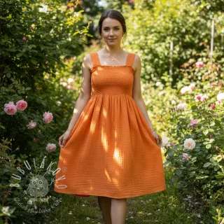 Dvojitá gázovina/mušelín orange