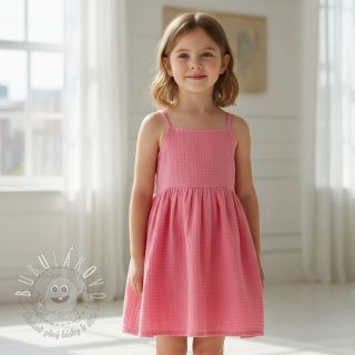 Dvojitá gázovina/mušelín pink