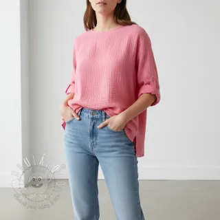 Dvojitá gázovina/mušelín pink