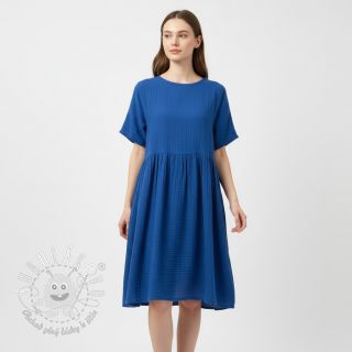 Dvojitá gázovina/mušelín cobalt ORGANIC