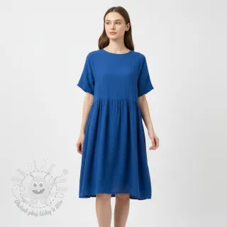 Dvojitá gázovina/mušelín cobalt ORGANIC