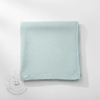 Dvojitá gázovina/mušelín baby blue ORGANIC