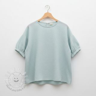 Dvojitá gázovina/mušelín baby blue ORGANIC