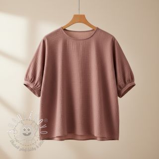 Dvojitá gázovina/mušelín old blush ORGANIC