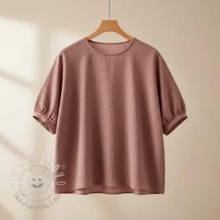 Dvojitá gázovina/mušelín old blush ORGANIC