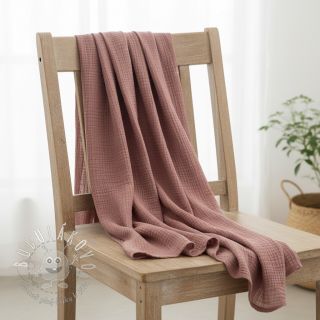 Dvojitá gázovina/mušelín old blush ORGANIC