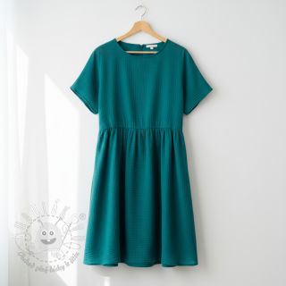 Dvojitá gázovina/mušelín dark cyan