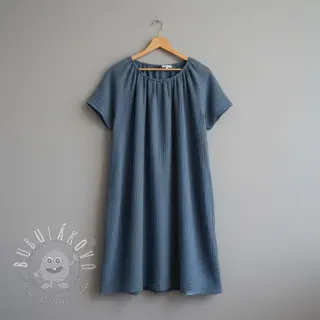 Dvojitá gázovina/mušelín jeans blue