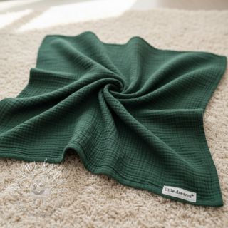 Dvojitá gázovina/mušelín old green