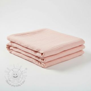 Dvojitá gázovina/mušelín light rose