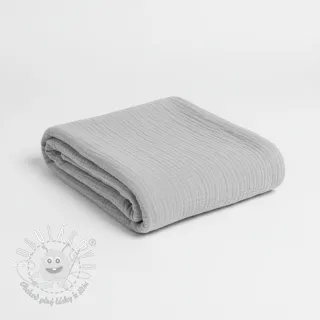 Dvojitá gázovina/mušelín light grey