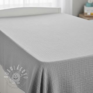 Dvojitá gázovina/mušelín light grey