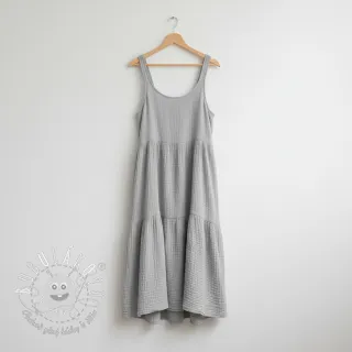 Dvojitá gázovina/mušelín light grey