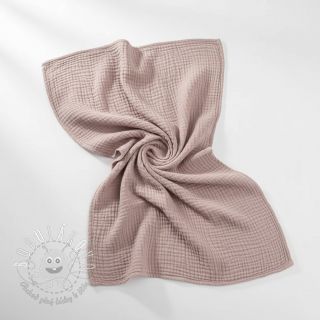 Dvojitá gázovina/mušelín old rose