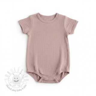 Dvojitá gázovina/mušelín old rose