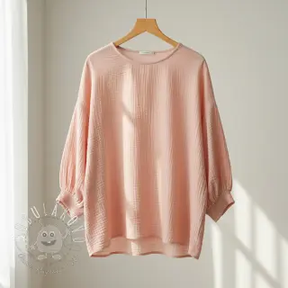 Dvojitá gázovina/mušelín light salmon ORGANIC