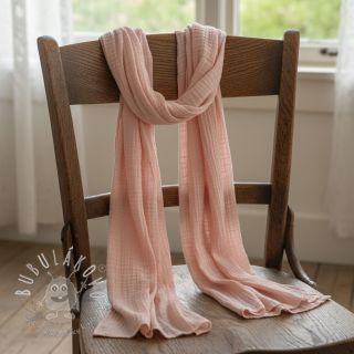 Dvojitá gázovina/mušelín light salmon ORGANIC