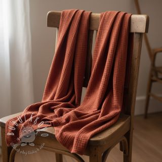 Dvojitá gázovina/mušelín terra ORGANIC