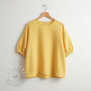 Dvojitá gázovina/mušelín soft yellow ORGANIC