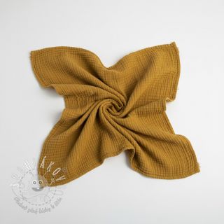 Dvojitá gázovina/mušelín ochre ORGANIC