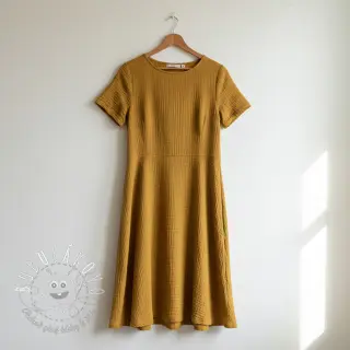 Dvojitá gázovina/mušelín ochre ORGANIC